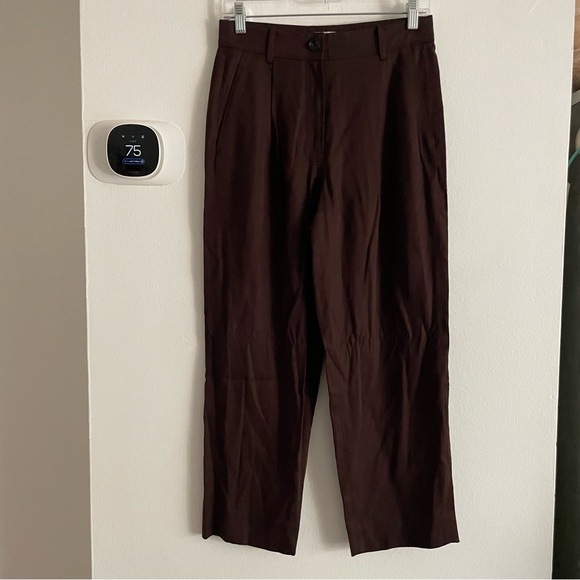 The Reset R Label Dark Brown women's Dress Pants size XS - Picture 2 of 7